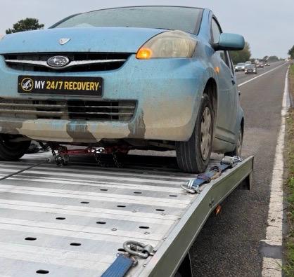 Vehicle recovery on the M62 by MY 24/7 Recovery